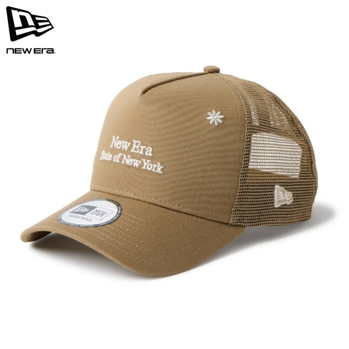 Rakuten - ニューエラ キャップ 9FORTY A-Frame メッシュ アジャスタブル 花柄 刺繍 カーキ メンズ レディース NEW ERA 940AFTR STATE OF NY FLOWER EMB KHA