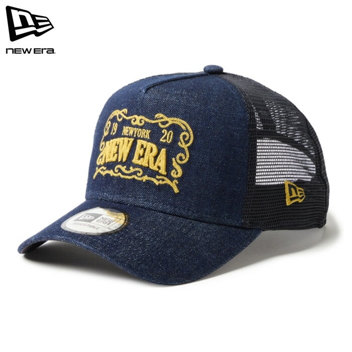 Rakuten - ニューエラ キャップ 9FORTY A-Frame メッシュ アジャスタブル チェイン刺繍 ネイビー メンズ レディース NEW ERA 940AFTR FRAME LOGO DEN