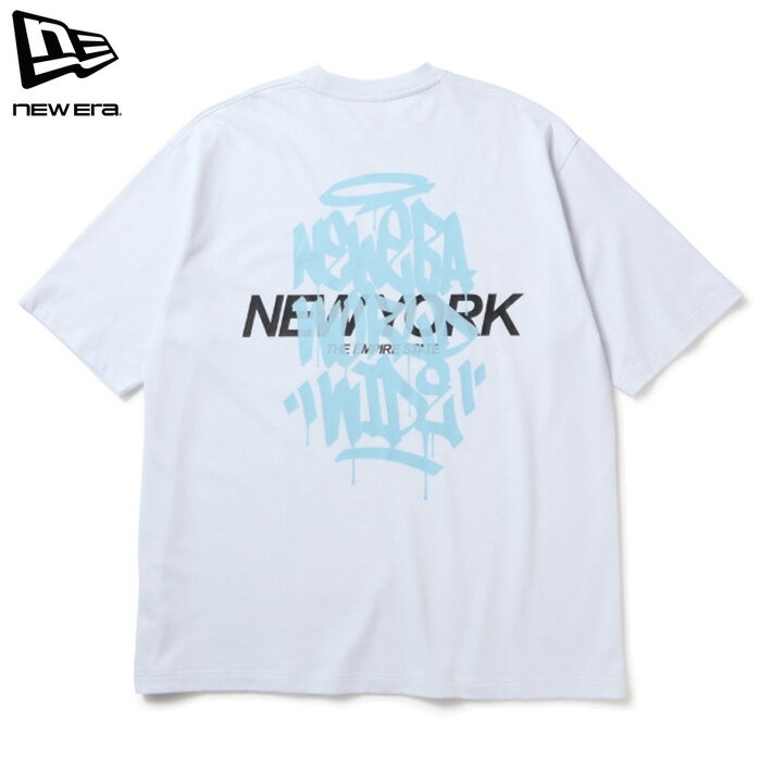 Rakuten - ニューエラ Tシャツ 半袖 グラフィティ調 オーバーサイズフィット ラバープリント ホワイト メンズ レディース (メール便 送料無料) NEW ERA SS OS CT TEE TAGGING WHI 261