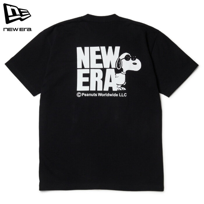 Rakuten - ニューエラ Tシャツ 半袖 ピーナッツ スヌーピー レギュラーフィット コットン ブラック メンズ レディース (メール便 送料無料) NEW ERA SS CT TEE PEANUTS J COOL BLK 261