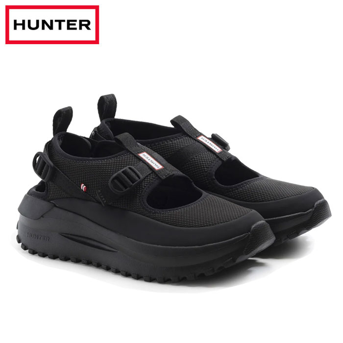 Rakuten - ハンター サンダル レディース スポーツサンダル トラベルフロー ブラック 厚底 Hunter TRAVEL FLOW SANDAL UFF7103MSH-BLK