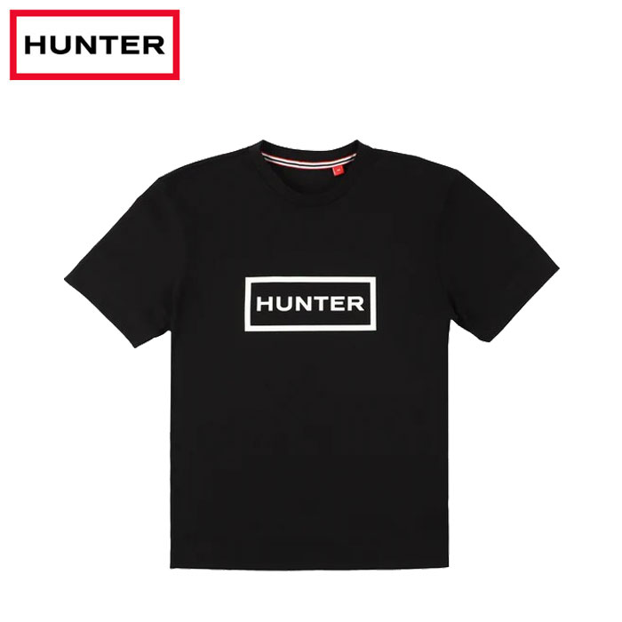 Rakuten - ハンター ユニセックス ハンターロゴ ティーシャツ コットン ブラック Tシャツ 半袖 (メール便送料無料) Hunter UJT1100CTN-BLK
