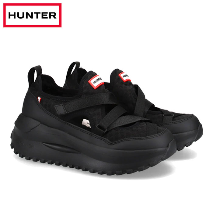ハンター サンダル レディース スポーツサンダル トラベルフローメリージェーン ブラック 厚底 Hunter TRAVEL FLOW MARY JANE TRAINER WFF3123MSH-BLK