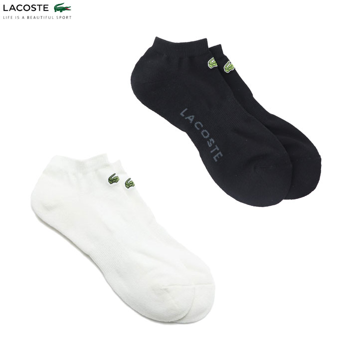 ラコステ メンズ ソックス 靴下 足底パイル ロゴ スニーカー 丈ソックス (メール便 送料220円) LACOSTE LGM0919