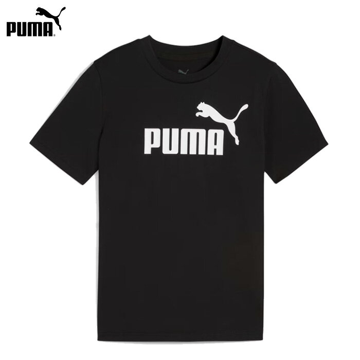 Rakuten - プーマ Tシャツ キッズ 半袖 カットソー ブラック（メール便 送料220円）Puma ボーイズ ESS NO. 1 ロゴ