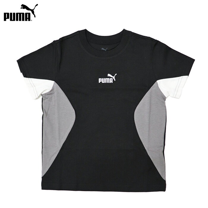 Rakuten - プーマ Tシャツ キッズ 半袖 カットソー ブラック（メール便 送料220円）Puma ESS Block Tee