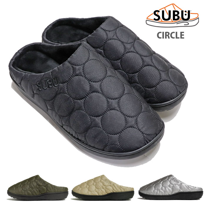 楽天AFRO JACK（お得なクーポン発行中！） SUBU スブ サンダル メンズ レディース スリッポン スリッパ ルームシューズ 室内履き 温か中綿入り 低反発インソール 防寒 CIRCLE