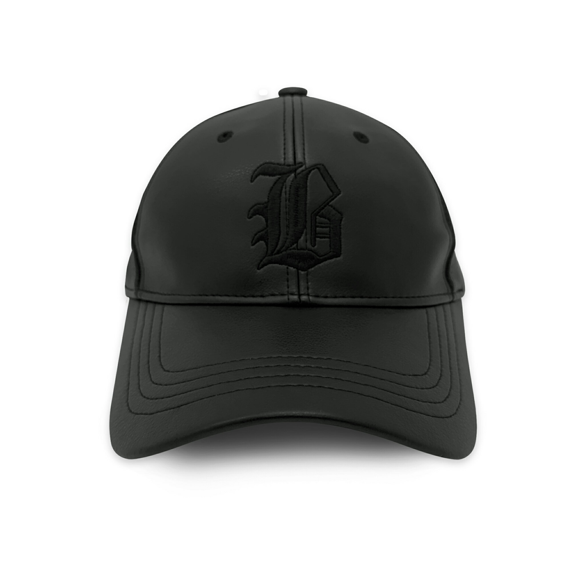 Black Dots B LOGO LEATHER CAP