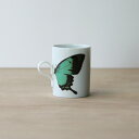 HANASAKA BUTTERFLY MUG/green キッチン用品 テーブルウェア マグカップ 緑 蝶 バタフライマグ プレゼント ギフト