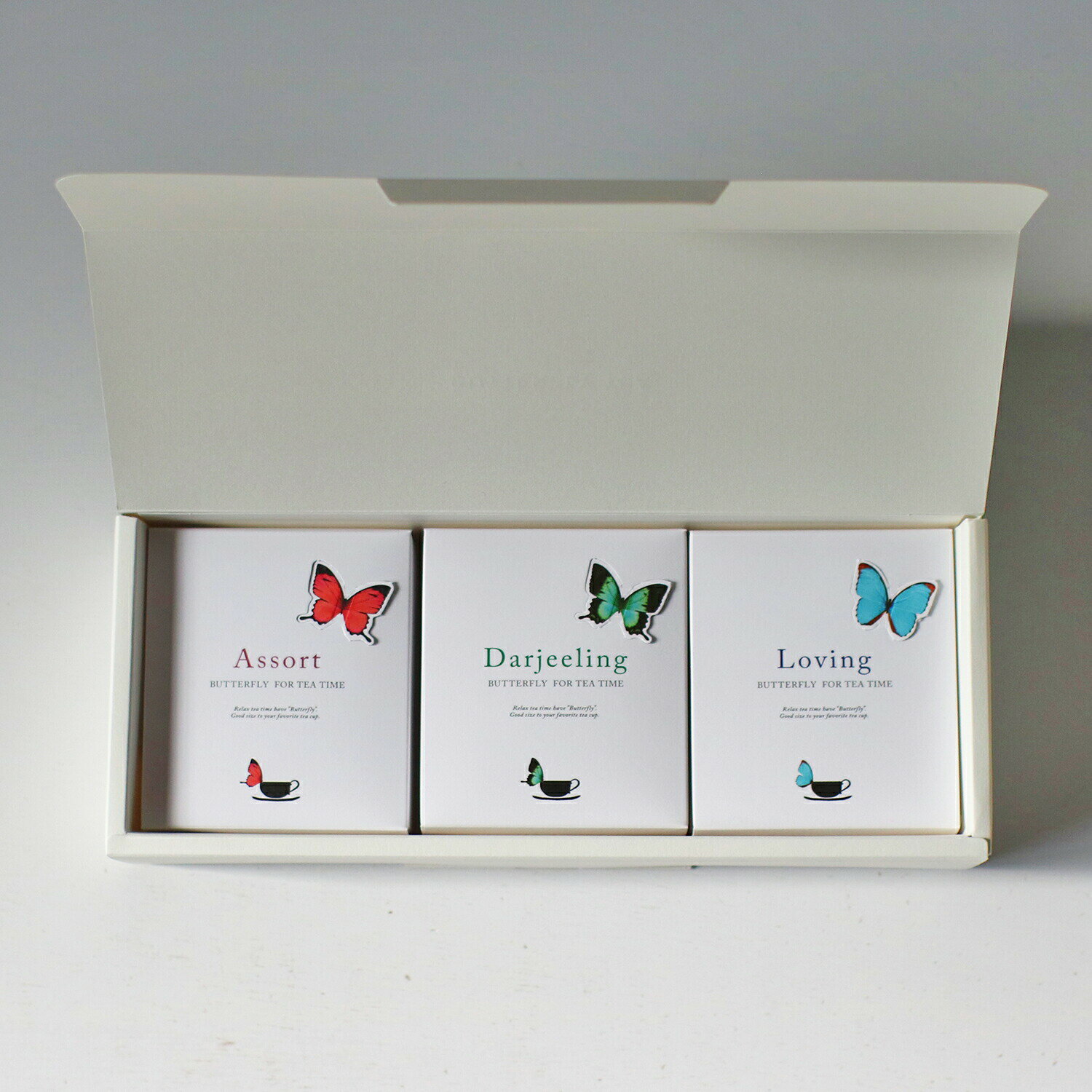 【送料無料・ラッピング込】HANASAKA BUTTERFLY TEA gift box/バタフライティー ギフトボックス 3個セット[バタフライティー お茶 ...
