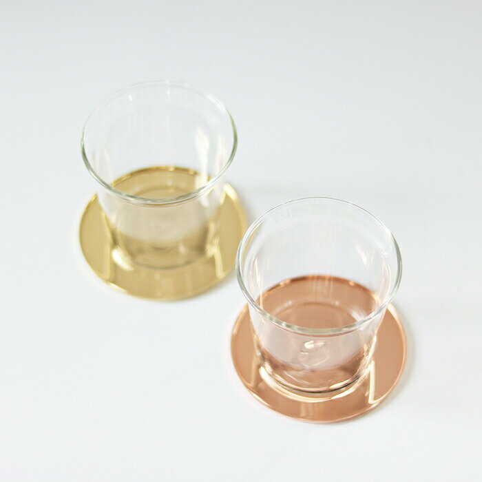 コースター（予算3000円以内） 【ゆうパケット可】eNproduct(エンプロダクト)[glass coaster 銅 / 真鍮][グラスコースター コースター 金属 ピンク ゴールドアンティーク こだわり おしゃれ インテリア プレゼント ギフト 贈り物 結婚祝い 誕生日プレゼント 祝い 御祝 内祝]