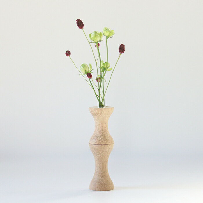 【即日発送】eNproduct(エンプロダクト)[flower vase L oak][フラワーベース 花瓶 花器 一輪挿し 木製 木の花瓶 こだわり おしゃれ インテリア プレゼント ギフト 贈り物 結婚祝い 誕生日プレゼント 祝い 御祝 内祝]