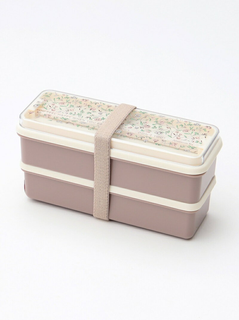 フラワーアートスリム型2段ランチボックス Afternoon Tea アフタヌーンティー・リビング 食器・調理器具・キッチン用品 その他の食器・調理器具・キッチン用品 ピンク[Rakuten Fashion]のサムネイル