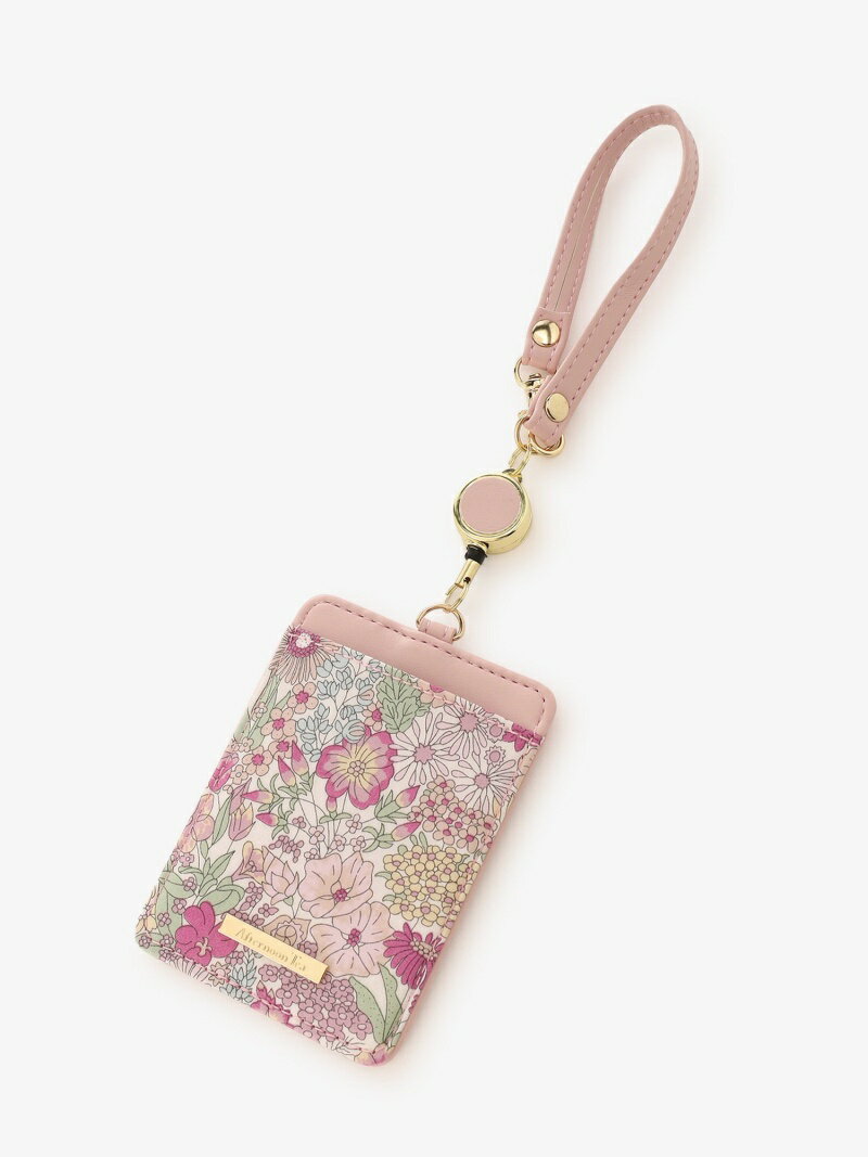 【SALE／10%OFF】コードリール付きパスケース/リバティプリント Afternoon Tea アフタヌーンティー・リビング 財布・ポーチ・ケース パスケース・定期入れ ピンク パープル【RBA_E】[Rakuten Fashion]のサムネイル