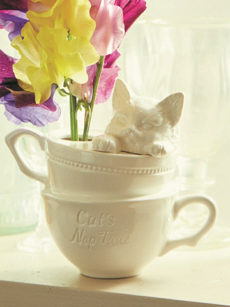 【SALE／20%OFF】Cat'sNapTime/フラワーベース Afternoon Tea LIVING アフタヌーンティー・リビング インテリア・生活雑貨 その他のインテリア・生活雑貨 ホワイト【RBA_E】[Rakuten Fashion]のサムネイル