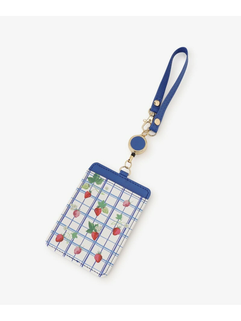 ストロベリーコードリール付きパスケース Afternoon Tea LIVING アフタヌーンティー・リビング 財布・ポーチ・ケース パスケース・定期入れ ブルー[Rakuten Fashion]のサムネイル