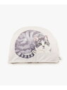 【SALE／20%OFF】クッションブランケット/Cat's NapTime Afternoon Tea LIVING アフタヌーンティー・リビング インテリア・生活雑貨 ブランケット・ひざ掛け グレー ホワイト【RBA_E】[Rakuten Fashion]