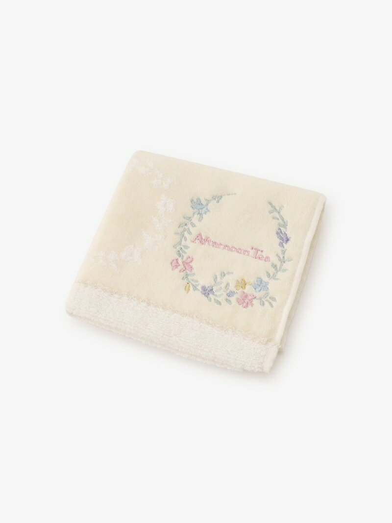 小花刺繍ミニタオル Afternoon Tea アフタヌーンティー・リビング インテリア・生活雑貨 その他のインテリア・生活雑貨 ホワイト ピンク ブルー[Rakuten Fashion]のサムネイル