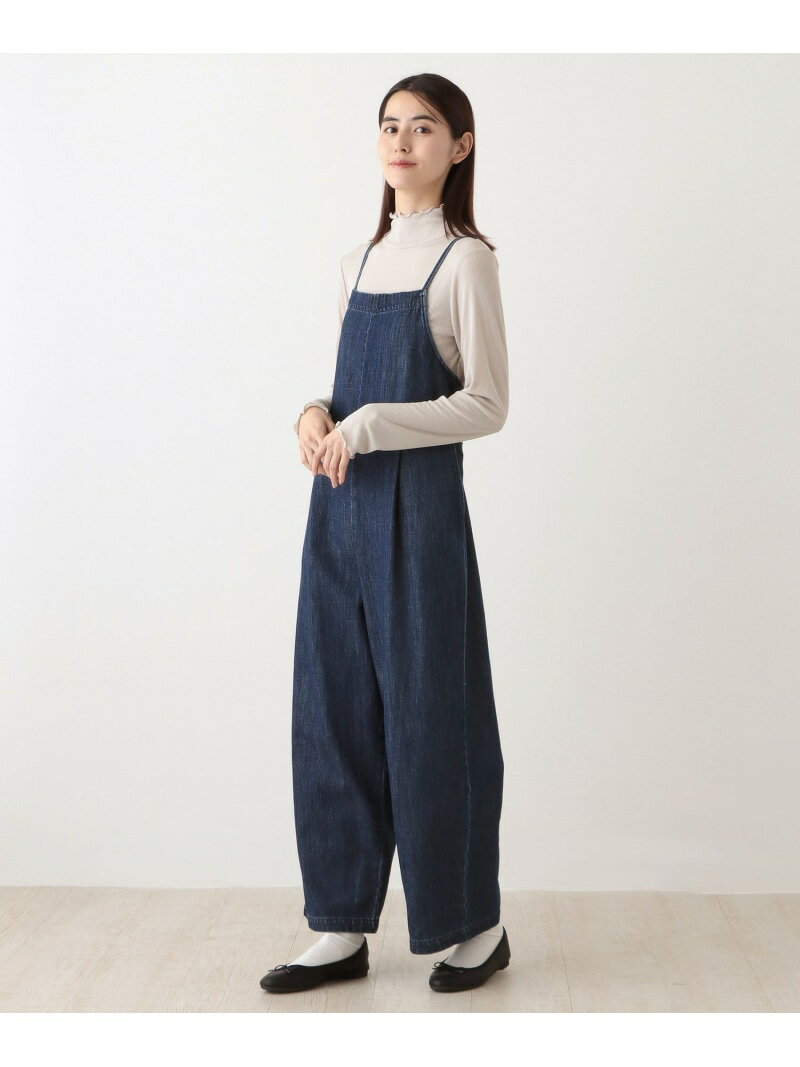 【SALE／30%OFF】オーガビッツデニムサロペット Afternoon Tea LIVING アフタヌーンティー・リビング ワンピース・ドレス ワンピース ネイビー ブルー【RBA_E】【送料無料】[Rakuten Fashion]