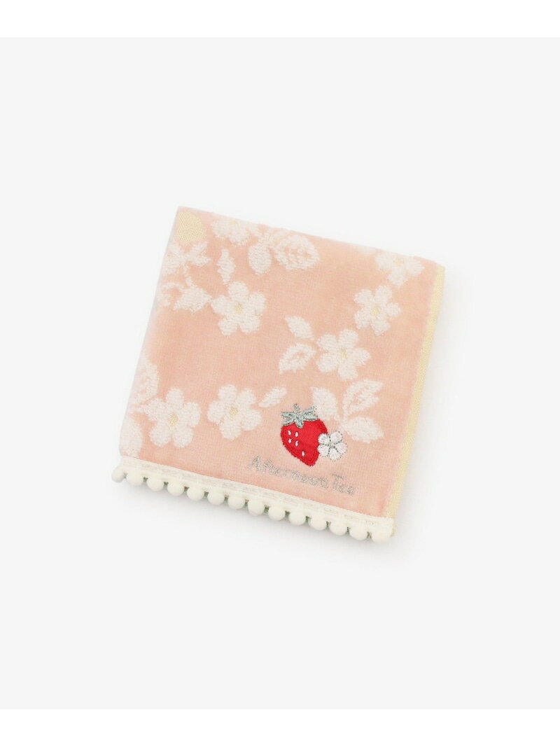 イチゴレースミニタオル Afternoon Tea LIVING アフタヌーンティー・リビング ファッション雑貨 ハンカチ・ハンドタオル ピンク[Rakuten Fashion]