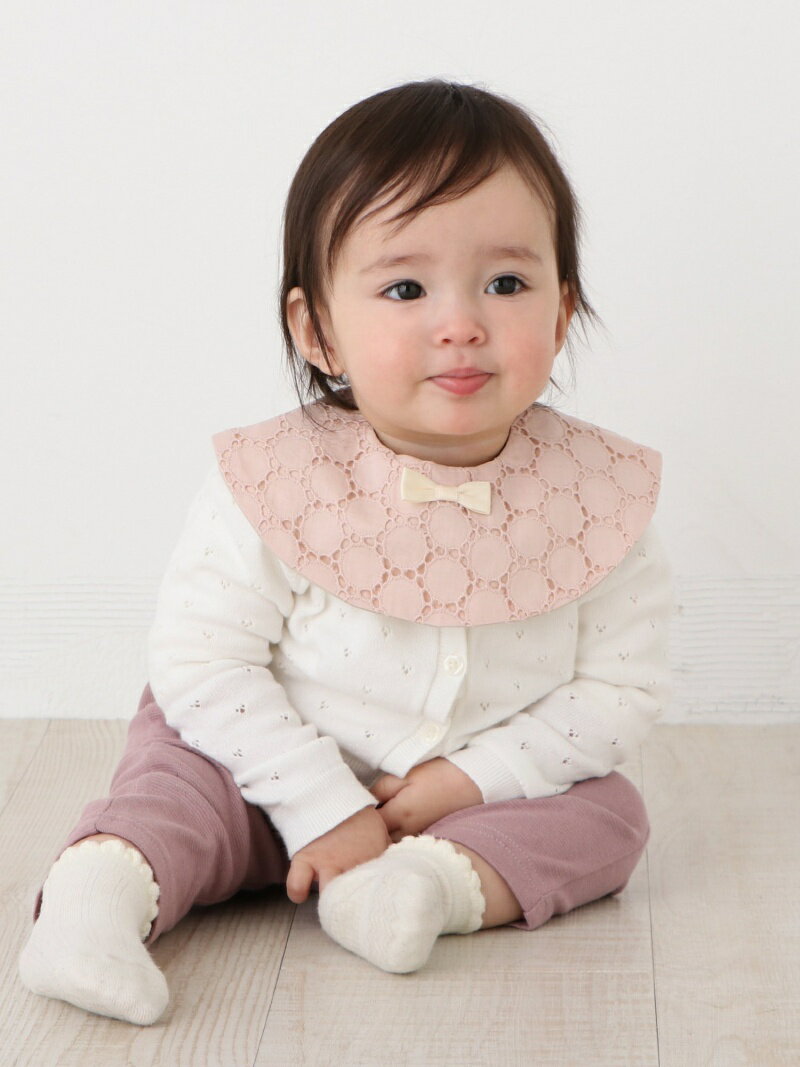 【SALE／30%OFF】レースラウンドスタイ Afternoon Tea LIVING アフタヌーンティー・リビング マタニティウェア・ベビー用品 その他のベビーグッズ ピンク ホワイト【RBA_E】[Rakuten Fashion]のサムネイル