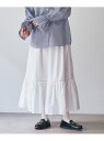 ギャザースカート/雑誌LEE Afternoon Tea LIVING アフタヌーンティー・リビング パンツ その他のパンツ ホワイト ブラック【送料無料】[R...