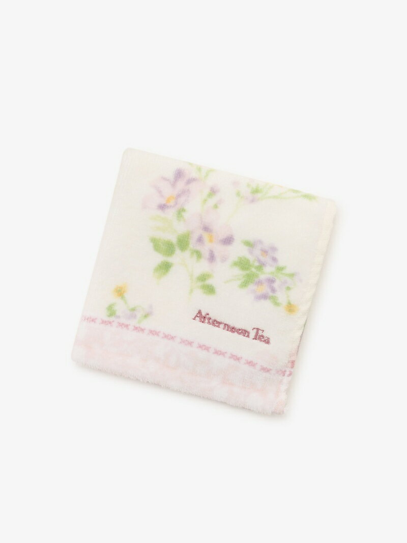 【SALE／10 OFF】フラワープリントミニタオル Afternoon Tea LIVING アフタヌーンティー リビング ファッション雑貨 ハンカチ ハンドタオル ピンク ブルー【RBA_E】 Rakuten Fashion