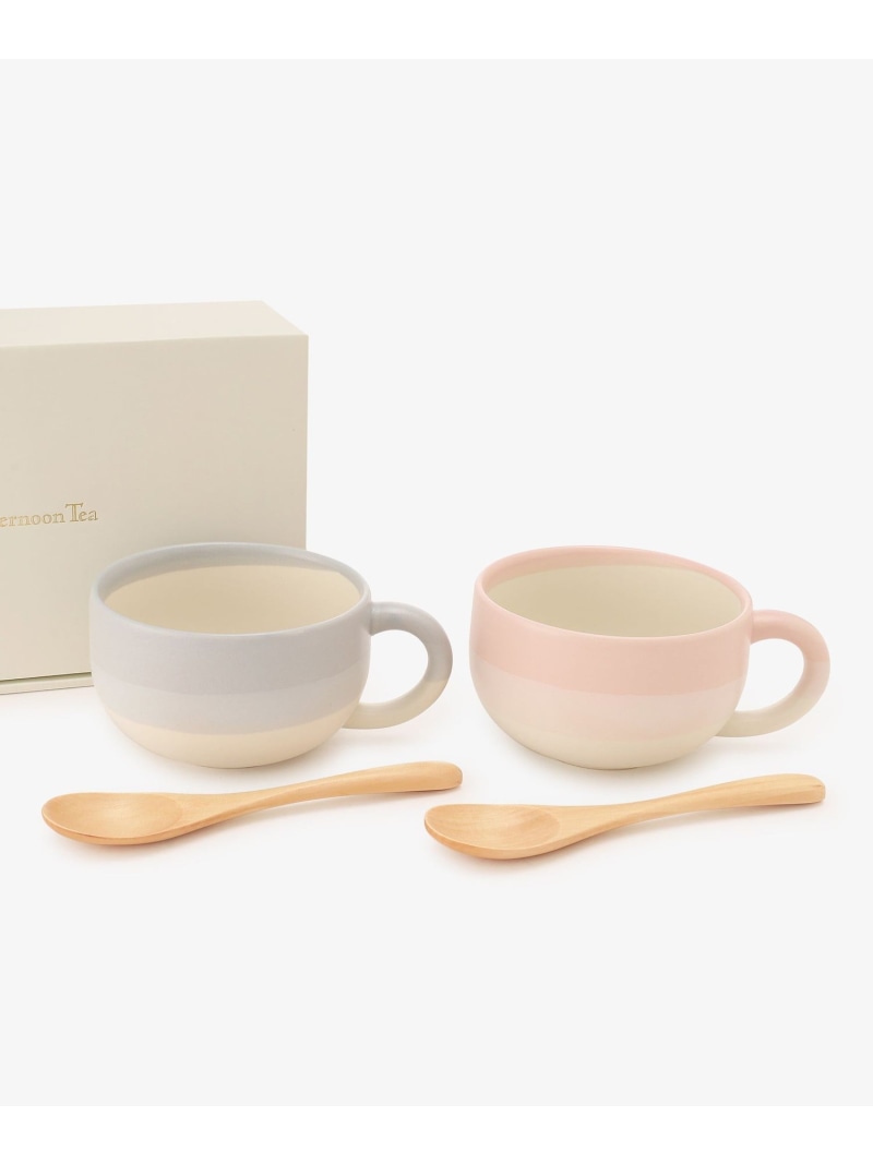 Afternoon Tea マグカップ 掛け分けスープマグカップペアセット Afternoon Tea LIVING アフタヌーンティー・リビング 食器・調理器具・キッチン用品 グラス・マグカップ・タンブラー レッド【送料無料】[Rakuten Fashion]