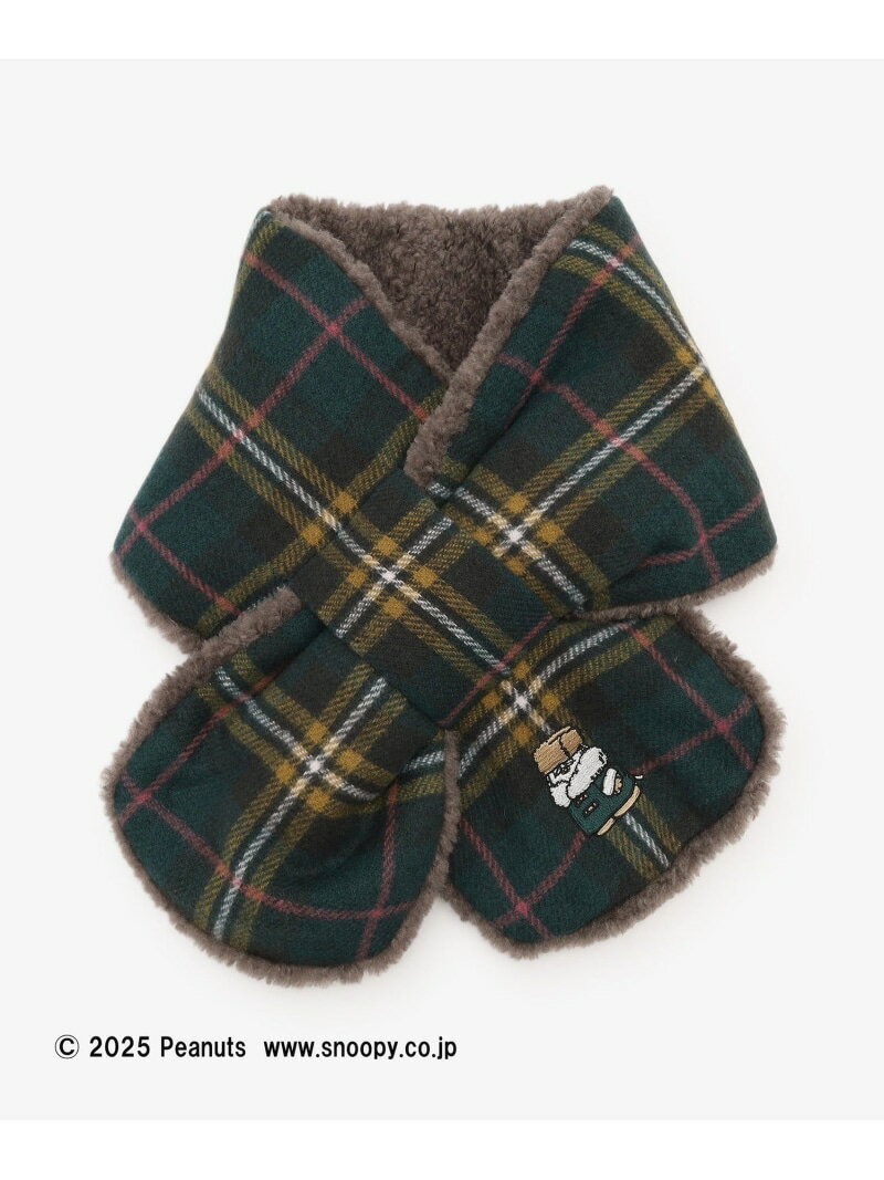 リバーシブルティペット/PEANUTS/Afternoon Tea Original Tartans Afternoon Tea LIVING アフタヌーンティー・リビング ファッション雑貨 マフラー・ストール・ネックウォーマー グリーン【送料無料】[Rakuten Fashion]のサムネイル