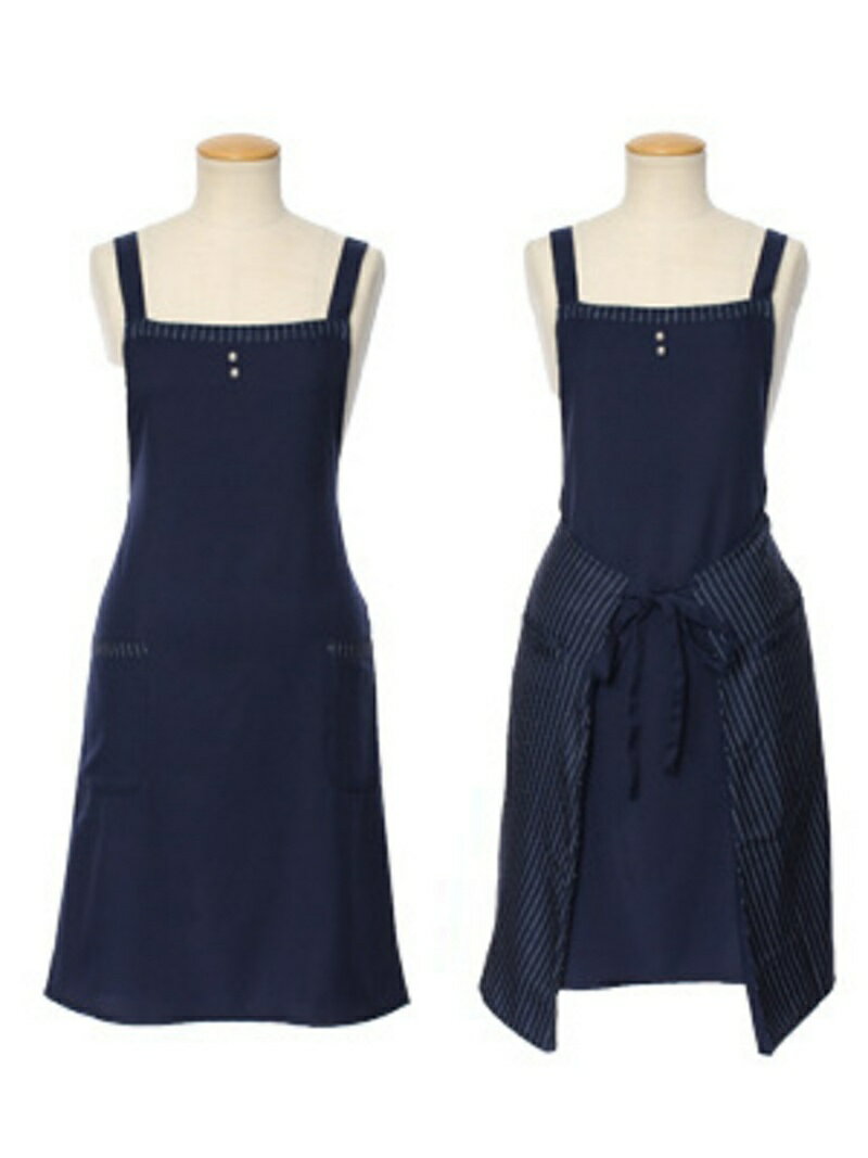 【SALE／59%OFF】ABCクッキングスタジオ×Afternoon Tea/ストライプエプロン Afternoon Tea LIVING アフタヌーンティー・リビング 食器・調理器具・キッチン用品 その他の食器・調理器具・キッチン用品 ネイビー【RBA_E】[Rakuten Fashion]のサムネイル