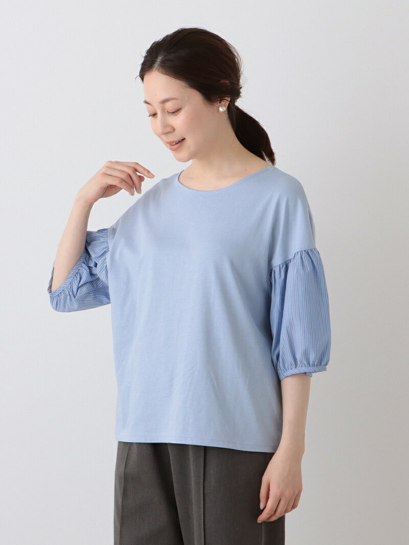 【SALE／30%OFF】前後2WAYエアロアイス袖切替プルオーバー Afternoon Tea LIVING アフタヌーンティー・リビング トップス カットソー・Tシャツ ブルー グレー ネイビー【RBA_E】【送料無料】[Rakuten Fashion]のサムネイル