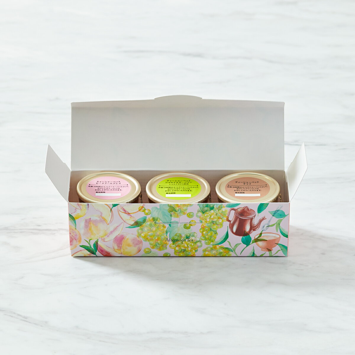 ティーシャーベット3個セット【アフタヌーンティー・ティールーム】【シャーベット プチギフト 】のサムネイル