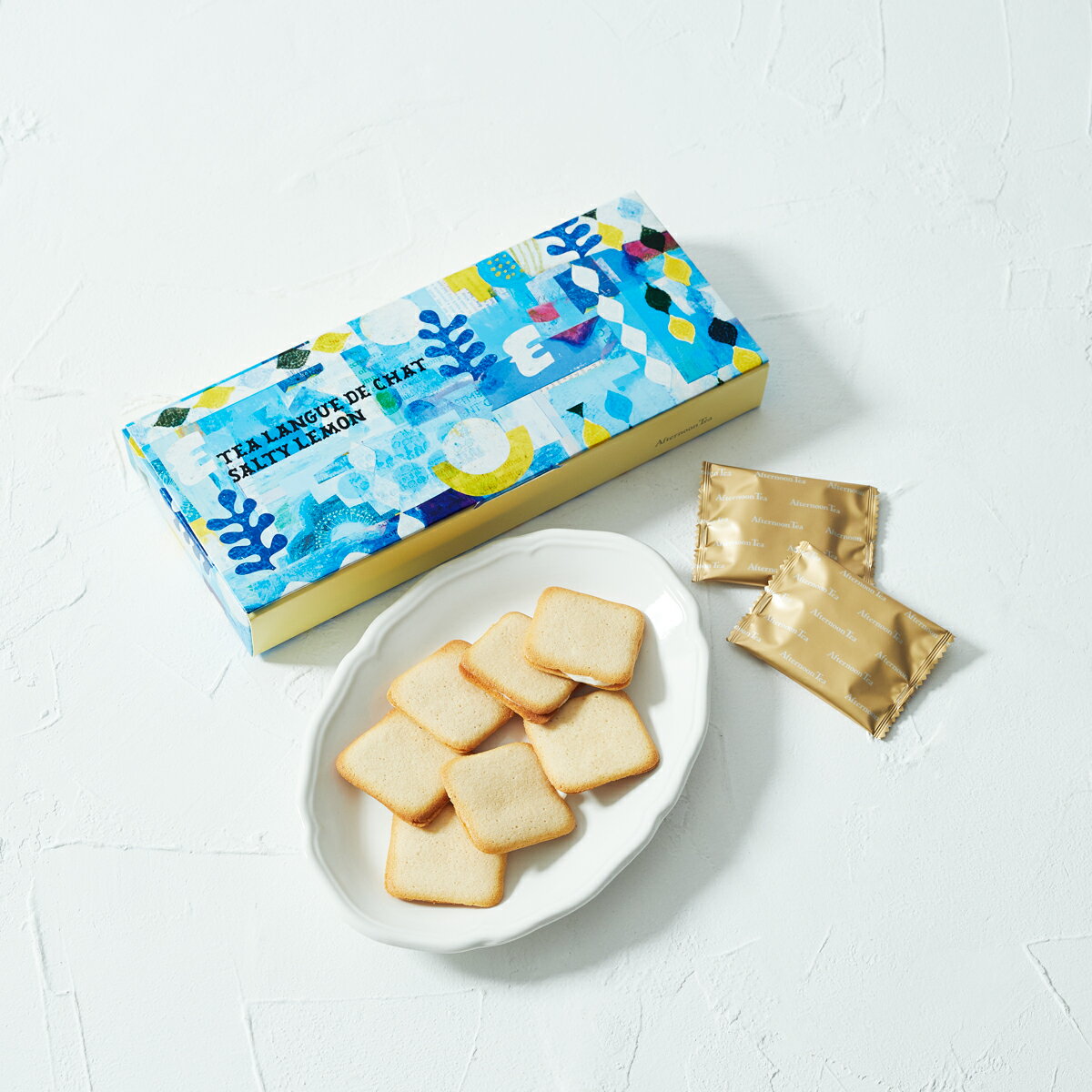 お中元 御中元 中元 夏 ギフトティーラングドシャ ソルティーレモン【アフタヌーンティー・ティールーム】【ラングドシャ 焼き菓子 ギフト 】 ギフト 人気のサムネイル