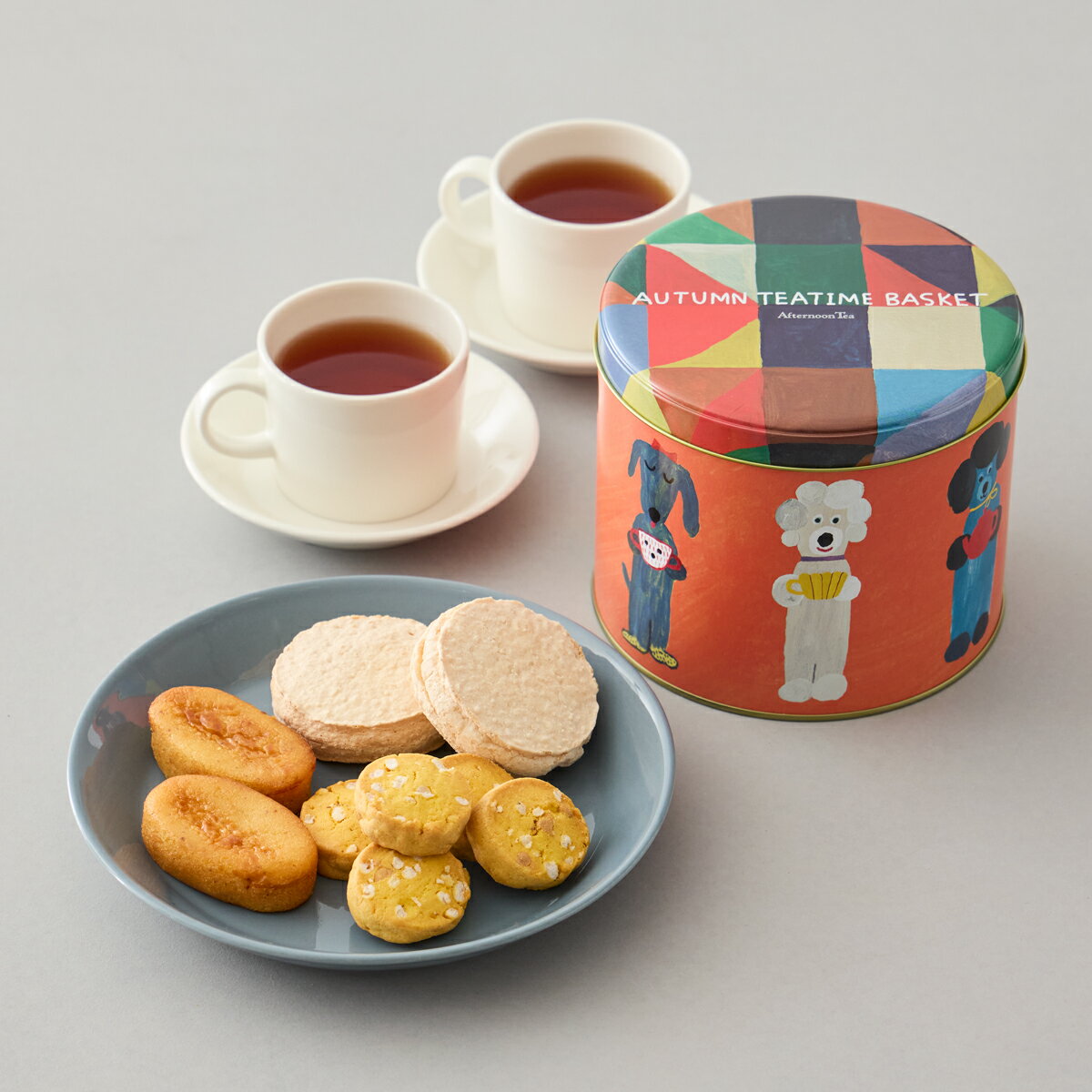 オータムティータイムバスケット【アフタヌーンティー・ティールーム　ギフト　紅茶　ギフト　焼き菓子　ギフト　ギフト】のサムネイル