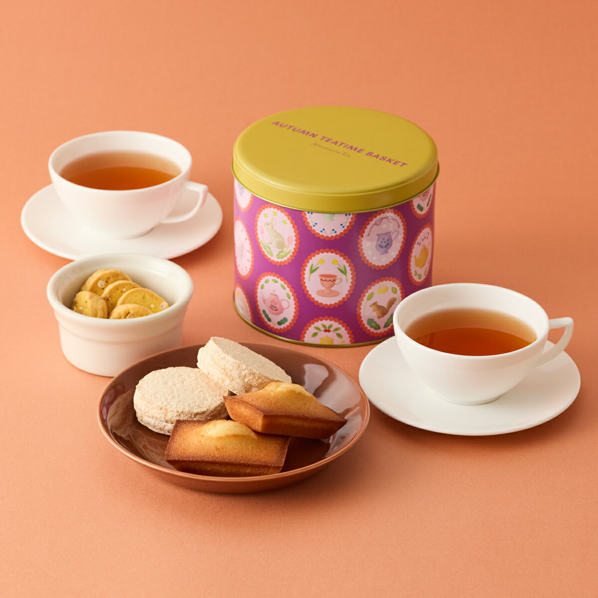 オータムティータイムバスケット【アフタヌーンティー・ティールーム　ギフト　紅茶　ギフト　焼き菓子　ギフト　ギフト】のサムネイル