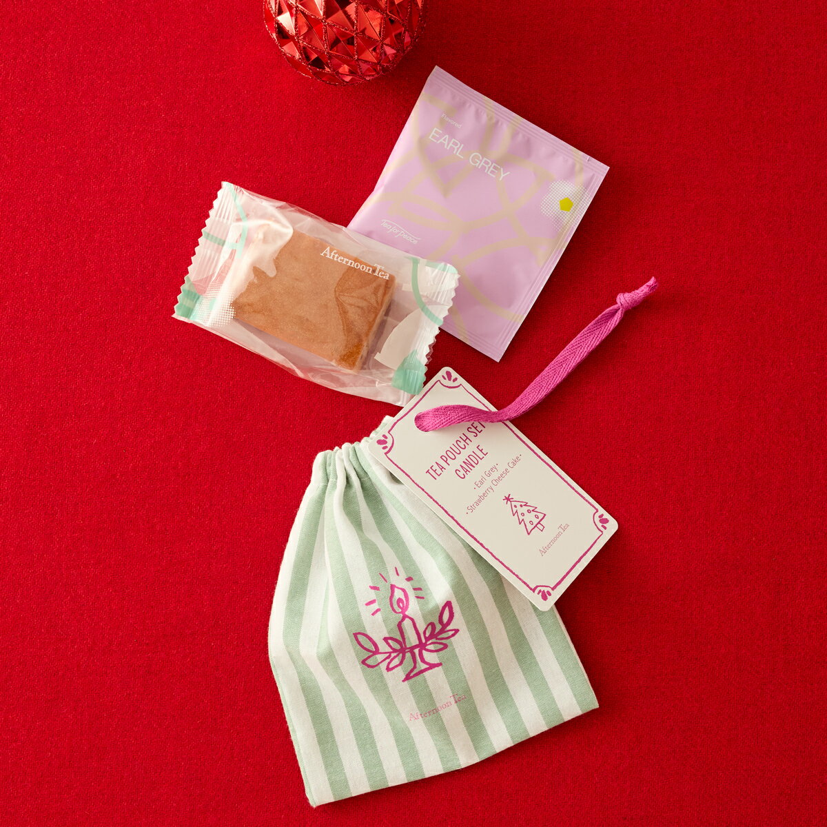 ティーポーチセット（キャンドル）【アフタヌーンティー・ティールーム】【プチギフト　紅茶　ギフト　ポーチ　 アフタヌーンティー】のサムネイル