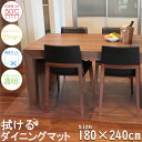 SALE 8980円→7480円 ダイニングマット 180×240cm 厚さ 1mm 透明 台所 拭ける 簡単 pvcダイニングマット クリア 汚れ防止 キズ防止 キッチン マット 大判 シンプル クリアマット 床暖房対応 カット ワイド フロアマット 薄い 段差無し 介護 食べこぼし 簡単 DIY