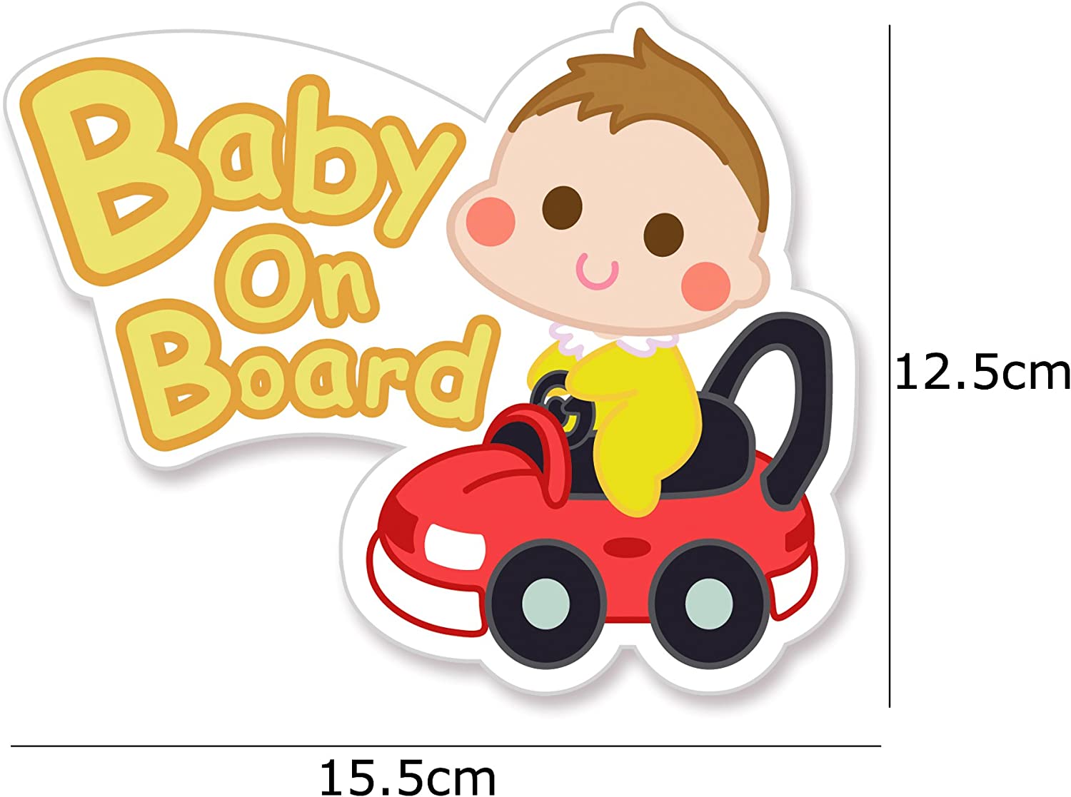 ベビーインカー マグネット【後続車からよく見えるかわいいデザイン】Baby in car 赤ちゃん乗っています Baby On Board ステッカー サイン 【Babystity】（No,22）