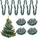 クリスマス ガーランド クリスマス モール 緑 装飾籐 藤蔓 2メートル クリスマス 飾り ガーランド クリスマスツリー 飾り 10本セット 松の葉モール ダー...