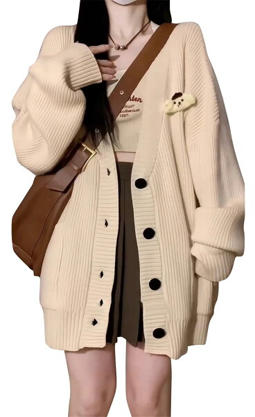 すとあーえーじー 楽天市場店のスクールカーディガン セーター Vネック ニット カーディガン 無地 秋服 冬服 春服 制服 女子高生 中学生 高校生 学園風 防寒 ゆったり 通学 通勤 長袖 レディース スクールセーター 学生服 前開きトップス|詳細画像