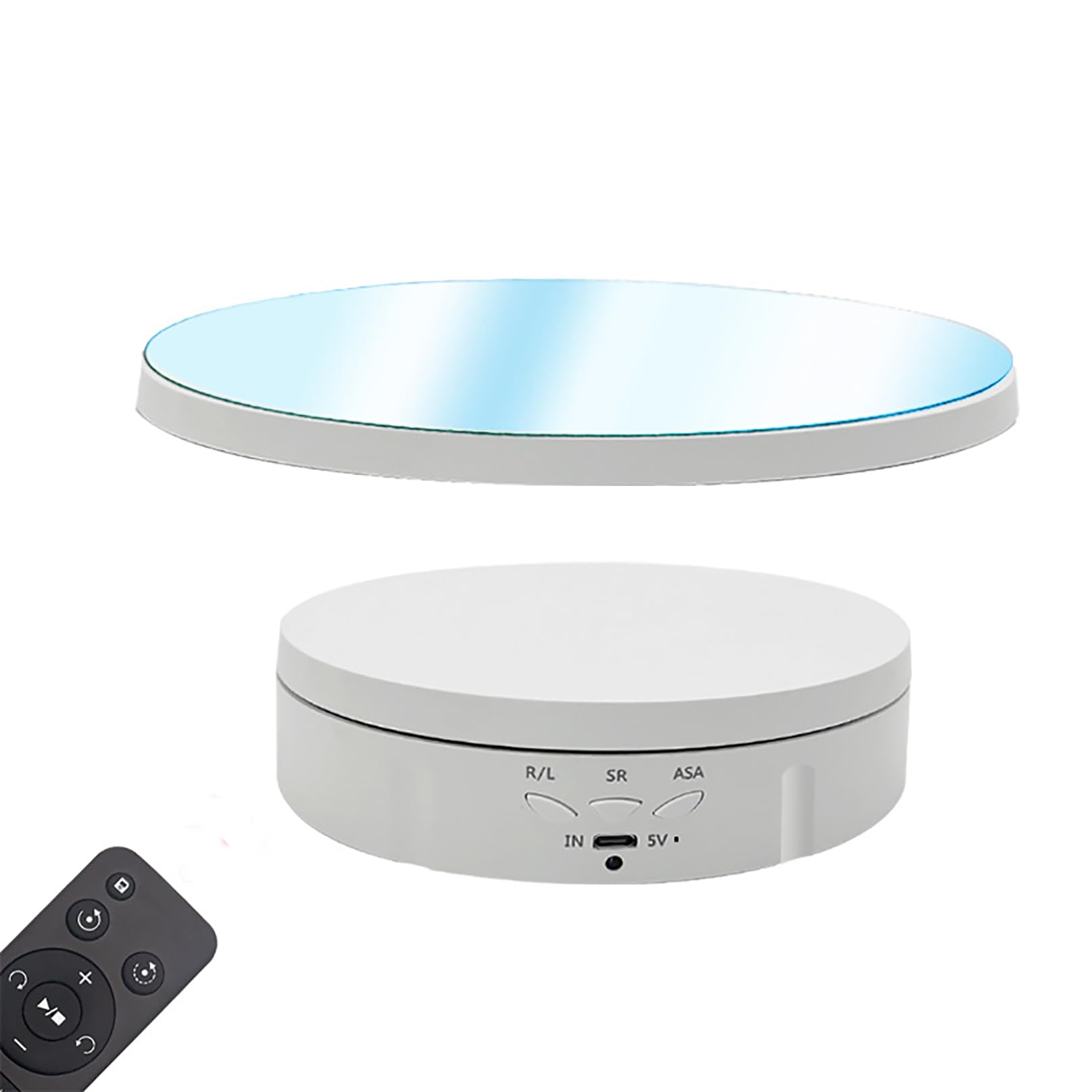 ＼スーパーセール 10％OFF／電動ターンテーブル 鏡面電動回転台 2in1 電動回転ディスプレイスタンド 22..