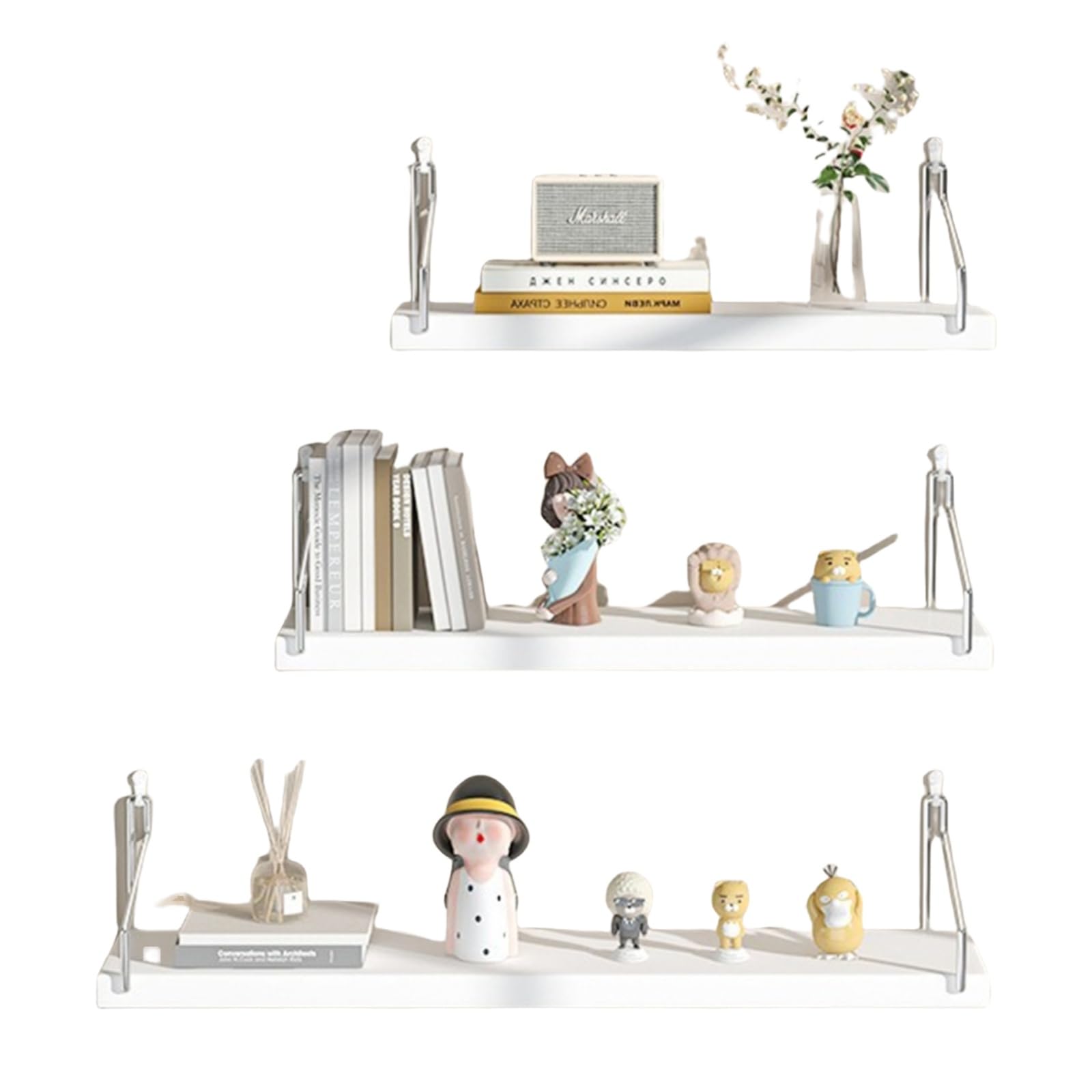 壁掛け棚 穴開け無い 壁 収納 おしゃれ 壁に取り付ける棚 ウォールシェルフ 飾り棚 取付簡単 本棚 DIY シンプル インテリア ウォールラック 玄関 キッチ...