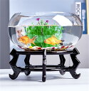 金魚鉢 丸型金魚鉢 ガラス 透明 テーブル アクアリウム ボウル タートルタンク テーブル アクアリウム ボウル 水培 大容量 インテリア オブジェ テラリウム...