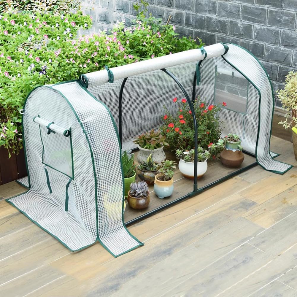 【30枚園芸ラベル付き】ビニールハウス ビニール温室 小型 ベランダ ミニ 家庭用 小型温室 屋外 室内 2..