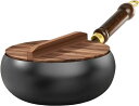 中華鍋 鉄手作り鉄鍋 焦げ付かない 24cm 鉄製中華鍋 軽量 省エネ ガス代節約 錆びない 木柄 高級鉄製フライパン 化学コーティングなし 鉄分補給 ガスおよ...