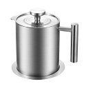 【受け皿付き】オイルポット 1.2L/1.8L フィルター 油こし器 ステンレス製 油ポット あぶらこしポット 油缶 キッチン用品 残留物をろ過 油ろ過器 油濾...