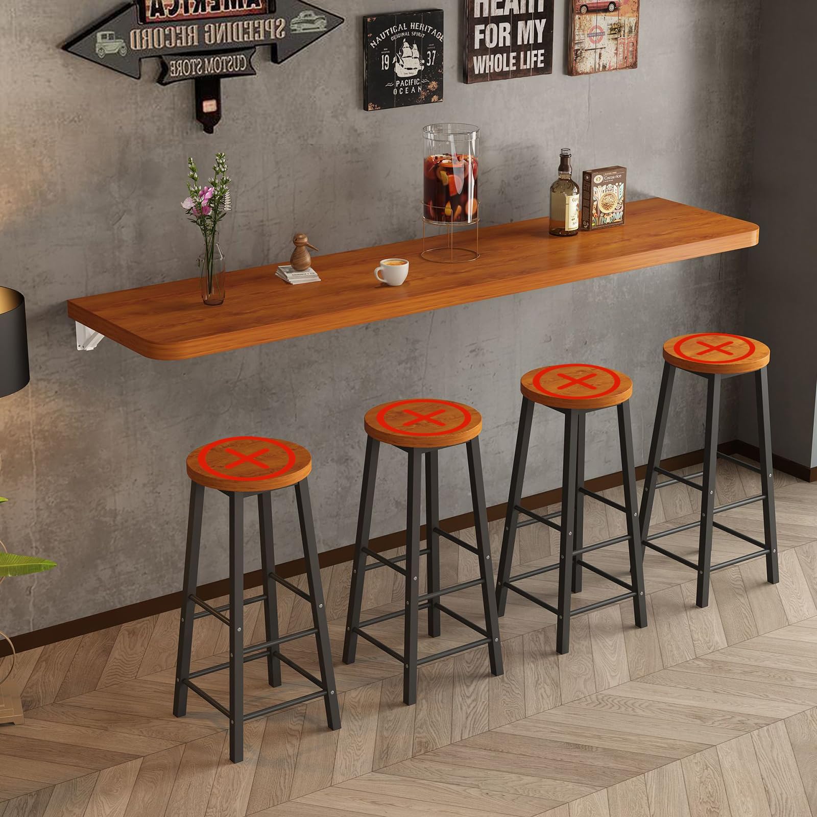 壁掛けテーブル 折りたたみ式壁掛けテーブル 小型 省スペースデスク ウォールシェルフ 机 浮動テーブル 多機能折り畳み机 コンピューター机 台所 ダイニングテーブル キッチン リビングルーム ベッドルーム プレゼント ギフト 贈り物 送料無料(椅子なし)