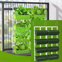 多肉植物用プランター ベランダ家庭菜園ボックス 家庭用野菜栽培ポット 樹脂製 イチゴ栽培プランター ハンガー付きセット 吊り下げ設計 省スペース 組み立て簡単(...