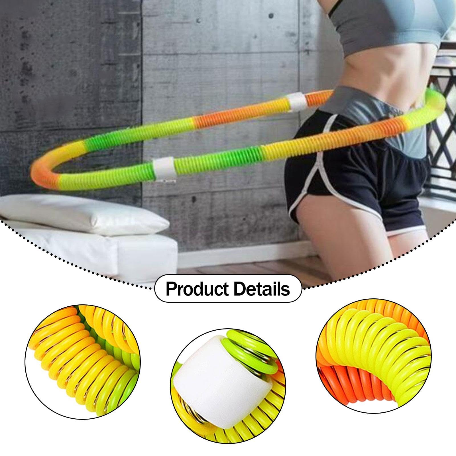 フラフープ ダイエット フィットネス PVC ソフトスプリングフラフープ 腰に優しいデザイン 折りたたみ式 ポータブル 大人用 静音設計 フラサークル ストライ...