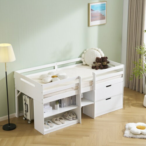 【即納】シシステムベッド シングル ロータイプ ハシゴ すのこ 引き出し システムベッド 本棚 収納 ブックシェルフ 子供ベッド ロフト ベッドロフトシステムベッド セット 木製ベッド 子供用ベッド 二段ベッド 子供部屋 シンプル おしゃれ